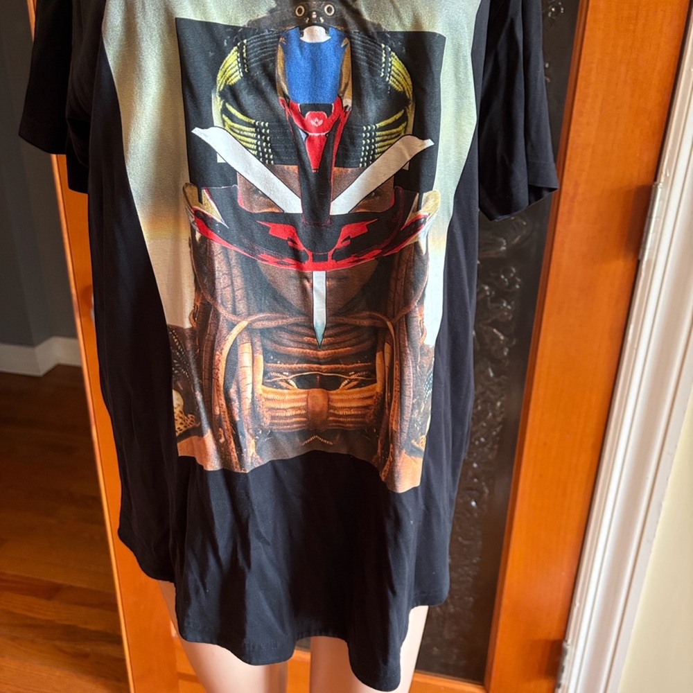 Givenchy Black Tee with Multicolor Graphic